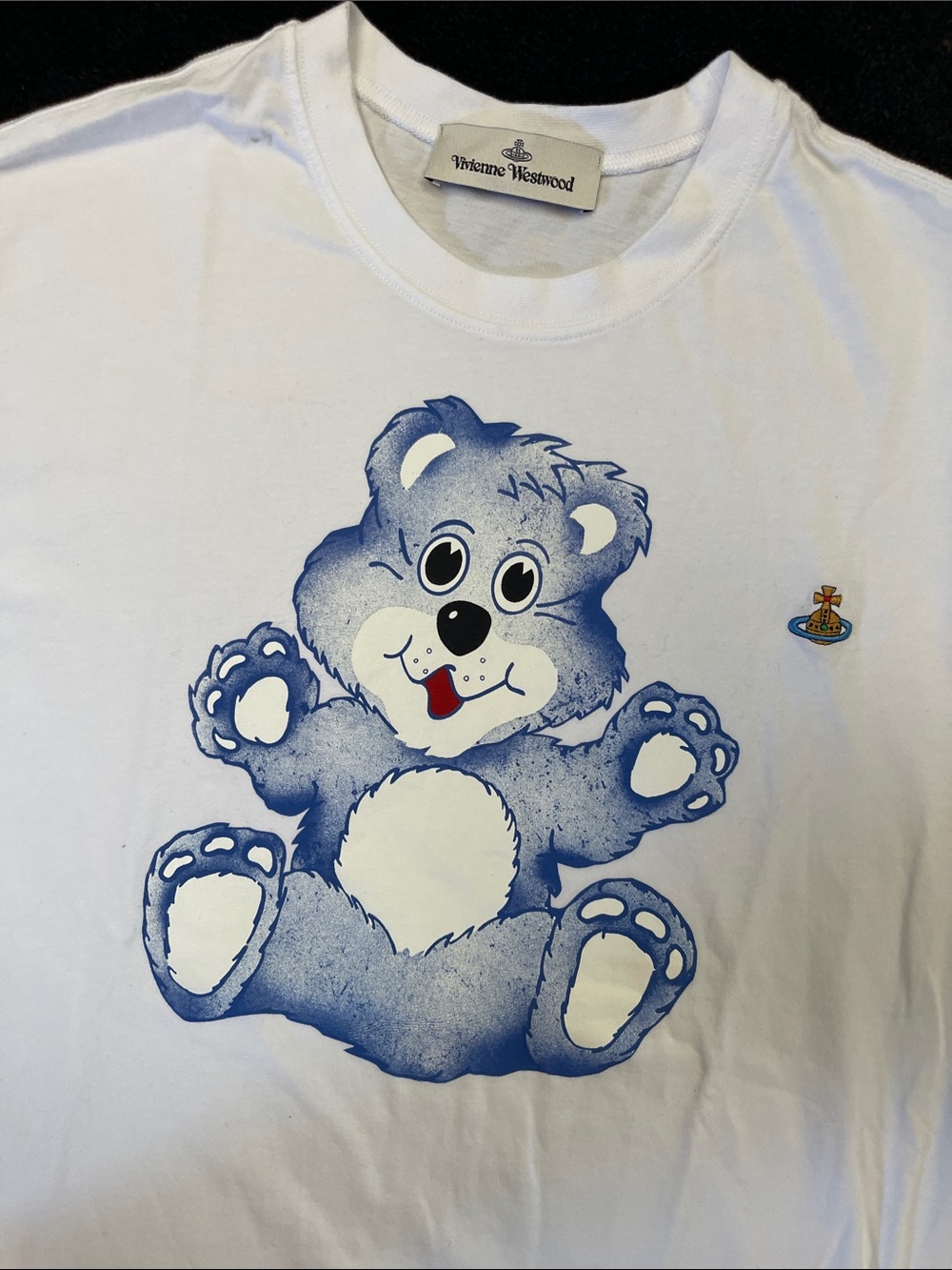 Vivienne Westwood “Teddy Classic” T-Shirt - White/Blue Bear Print - EU XS NWT